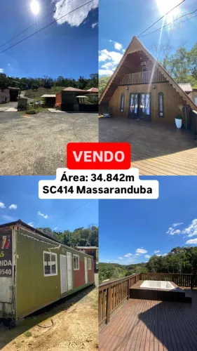 Vendo terreno, chalé e 2 container em Massaranduba
