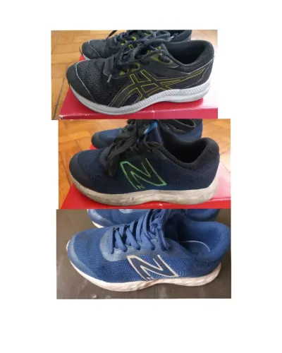 2 Tênis tam 31: Asics e New Balance
