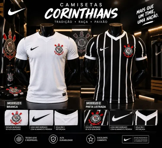 Kit 2 Camisas Corinthians