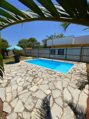 Piscina de fibraa com prainha de 6M