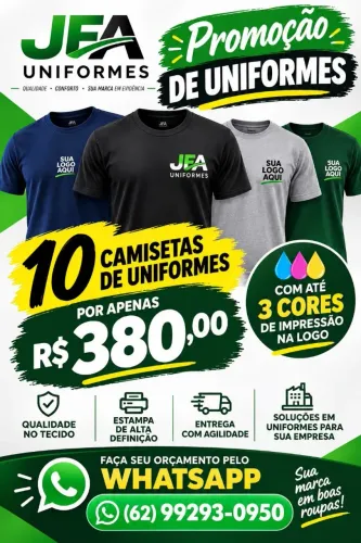 Camisetas para Uniformes super PROMOÇÃO