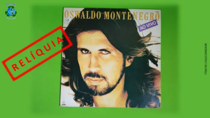 Disco de vinil, OSWALDO MONTENEGRO, ao vivo, 1989, 10 sucessos.