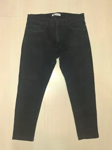 Calça jeans zara preta slim tam 42 importada