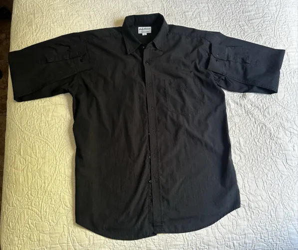 Camisa de Botao Manga Longa John Vincent Tamanho GG Preta Usada Uma VezPerfeito estado