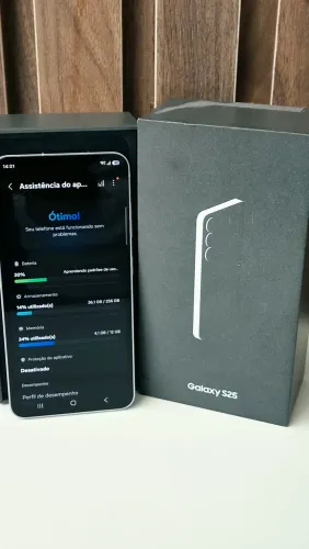 Galaxy S25 256GB / 12GB RAM - Azul Prata - Com Caixa e 6 Meses de Garantia