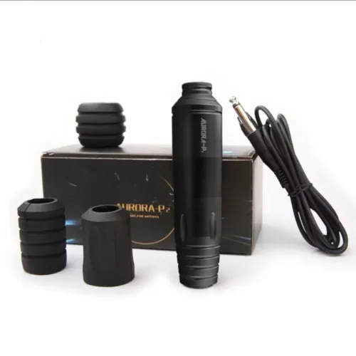 Máquina Pen para tatuagem AURORA P2 + Fonte de alimentação profissional HURRICANE Hp2 com 