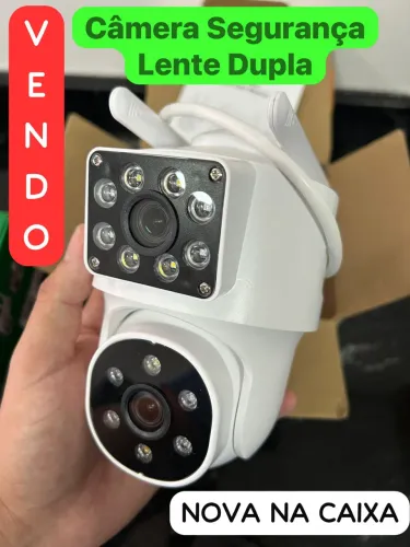 Câmera Segurança Wi-Fi ( NOVA ) Lente Dupla Áudio Visão Noturno