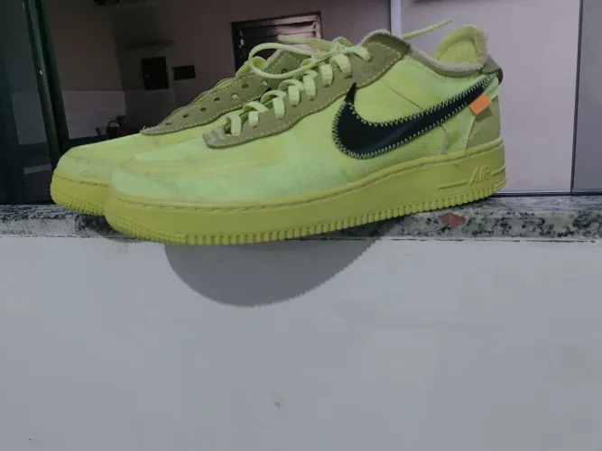 Tênis Nike Air force 1 Low x Off-White Volt original semi-novo