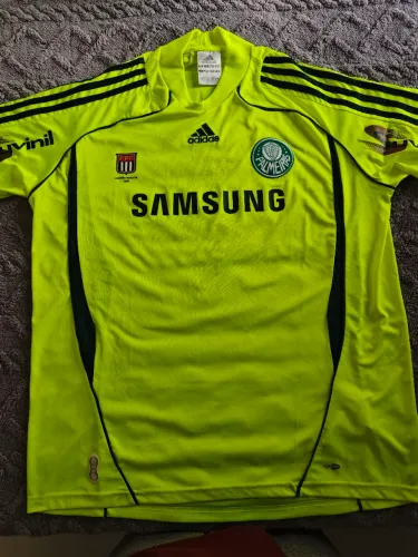 Camisa Palmeiras 2009 verde limão tamanho G