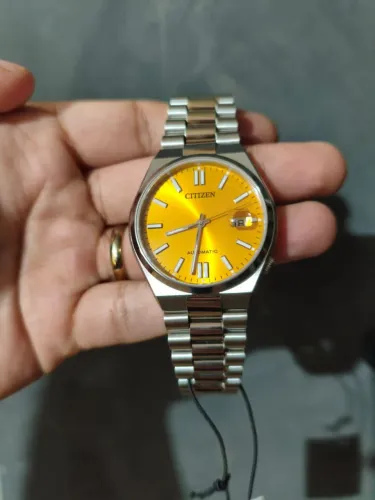 Relógio Citizen Tsuyosa Amarelo automático
