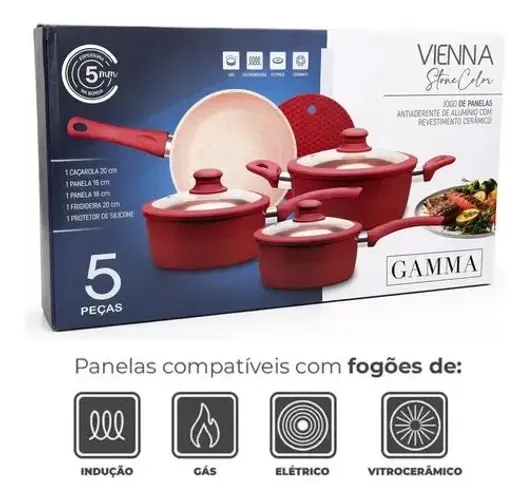 Jogo de panelas de cerâmica