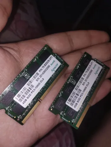 Lote 3x Memória RAM Notebook Apacer DDR3 1333MHz (2x 4GB + 1x 2GB)