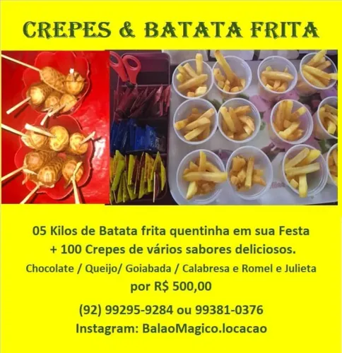 Crepes suíço e Batata fritas