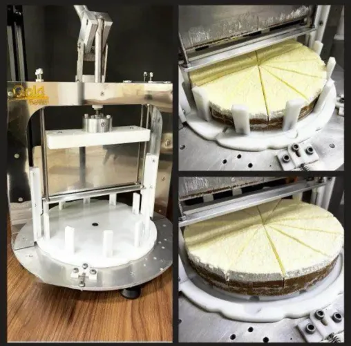 Fatiadora semiautomática de torta