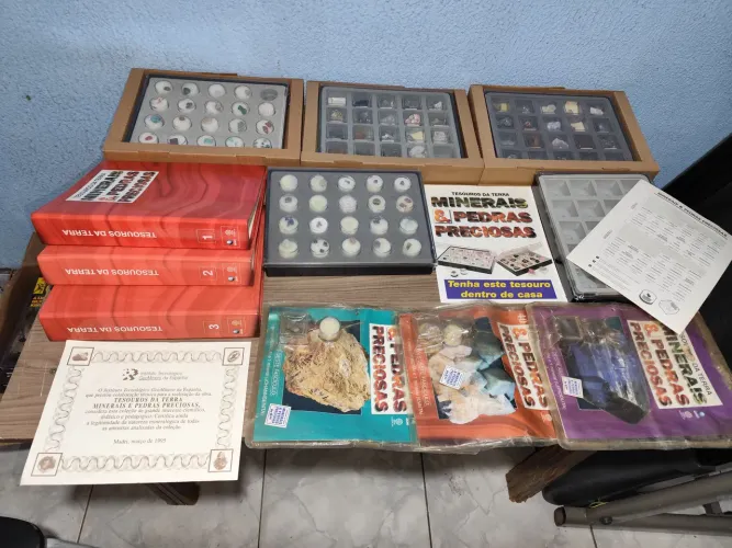 Coleção Minerais e Pedras Preciosas.