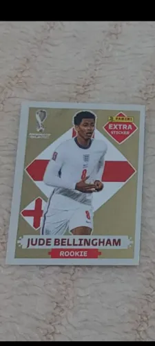 Figurinha Extra Sticker Jude Bellimgham Ouro Copa 2022
