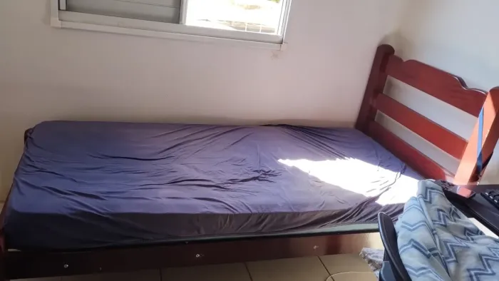 cama solteiro Madeira mogno