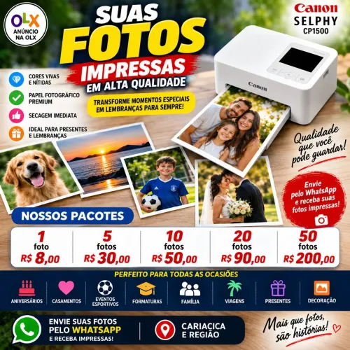 IMPRESSÃO DE FOTOS 10×15 COM QUALIDADE E ÓTIMO PREÇO!