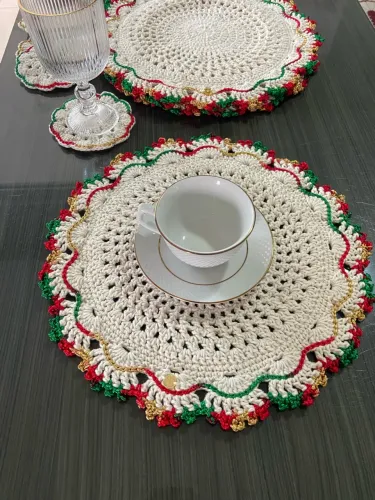 Conjunto de souplast e porta copo natalino
