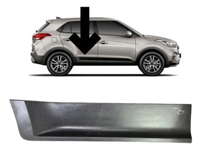 Moldura Da Porta Traseira Direita Hyundai Creta Até 2021