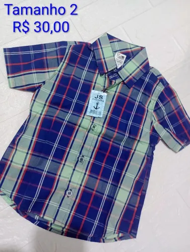 Camisa infantil xadrez