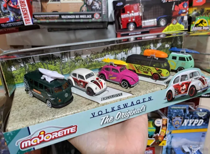 Pack 5 Miniaturas 1:64 Volkswagen The Originais Majorette Fusca e Kombi Metal 8 Cm Lacrado