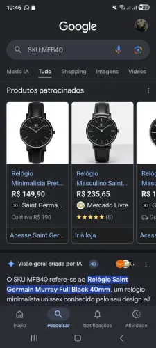 Relógio masculino