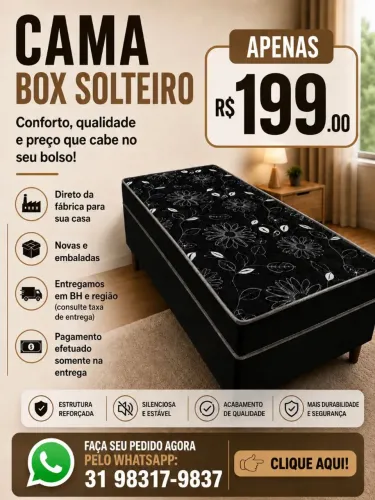 Cama box solteiro 