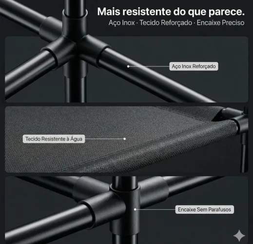 Closet montável de aço inox (novo, nunca usado)