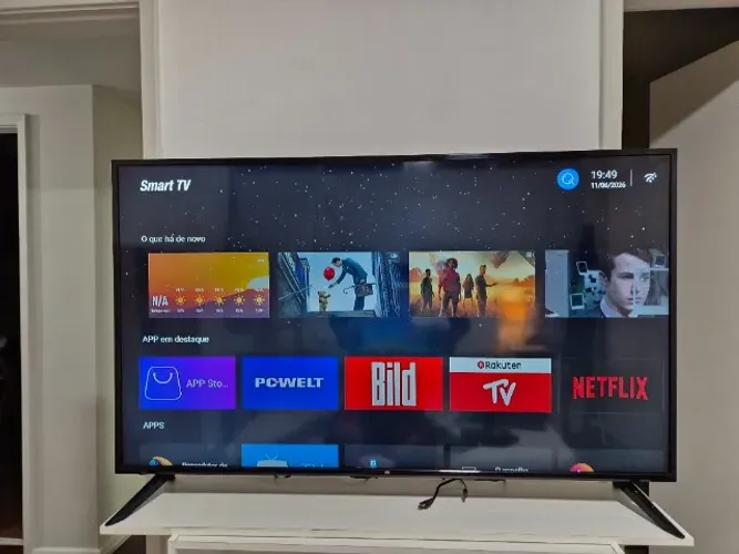 Smart TV LED 55" HQ HQSTV55NY Ultra HD 4K 3 HDMI 2 USB Wi-Fi