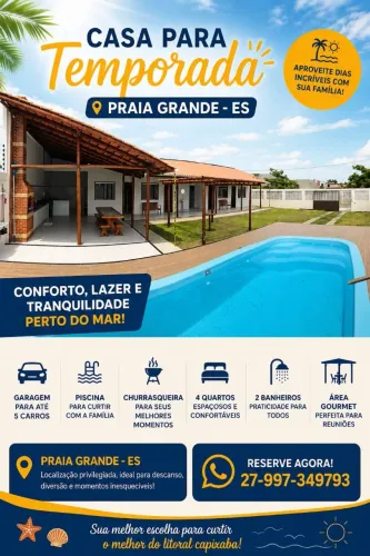 Temporada Casa - Praia Grande ES 