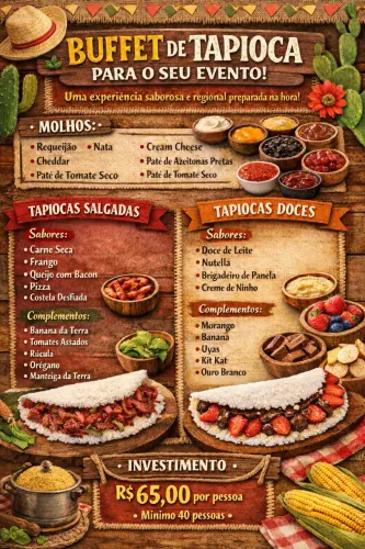 Buffet de tapioca para seu evento!