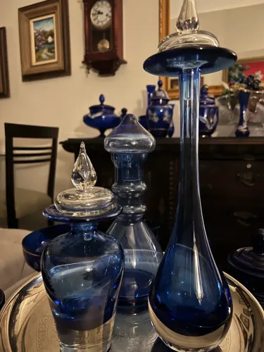 Trio em cristal Murano