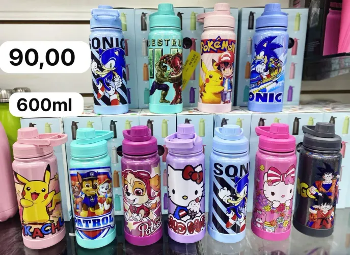 Garrafa Infantil Personagens 600ml