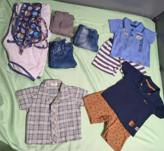 Kit roupinhas bebê criança menino - tamanho 1 ano