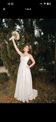 Vestido de noiva minimalista 