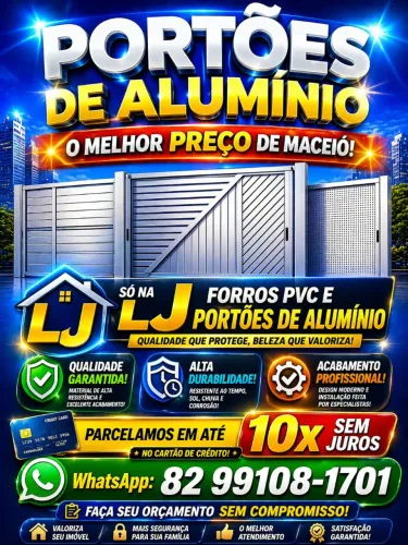 Fabricamos portões de alumínio promoção 