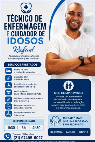 Técnico de Enfermagem e Cuidador de Idosos