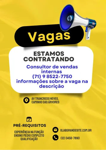 Temos vagas para início imediato