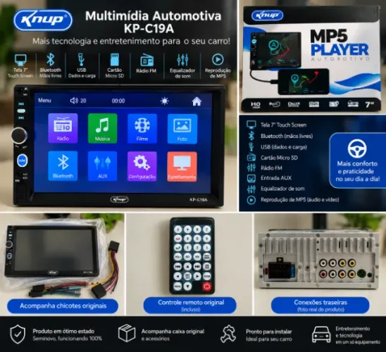 Central Multimídia Automotiva Knup KP-C19A