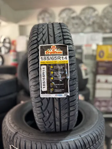 Pneu Crystone 185/65/14 Remold com borracha vipal (instalação grátis)