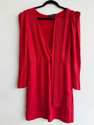Vestido Oh Boy G - Vermelho Goiaba Envelope - Manga Longa - G/GG Real