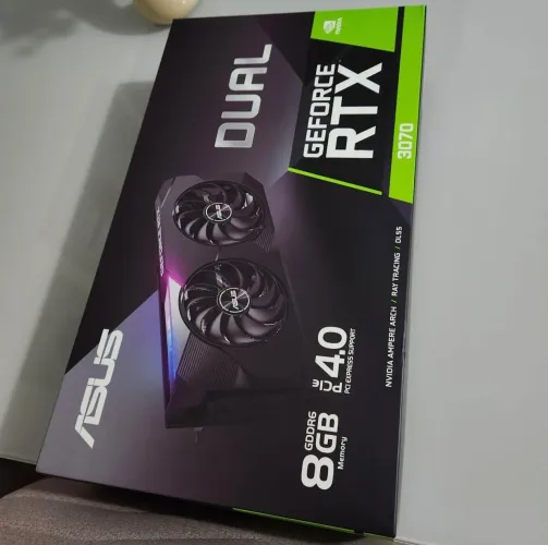 PLACA DE VÍDEO - GEFORCE RTX 3070 ASUS 8GB DUAL