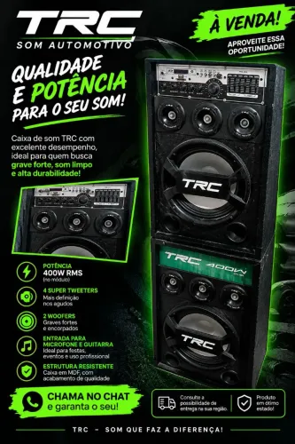 ? VENDE-SE CAIXA DE SOM TRC 400W RMS! ?