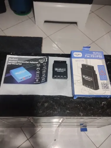 Blue retrô PS1 PS2 adaptador para controle sem fio
