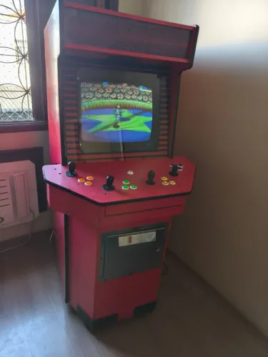 Fliperama Original com TV de Tubo Revisada - 4 Jogadores - Placa Original Captain Commando