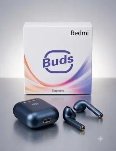 Fone de Ouvido Bluetooth Sem Fio Redmi buds Azul Metálico -Novo na Caixa