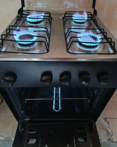 Fogão esmaltec preto 4 bocas 