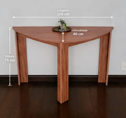 Mesa jantar meia lua