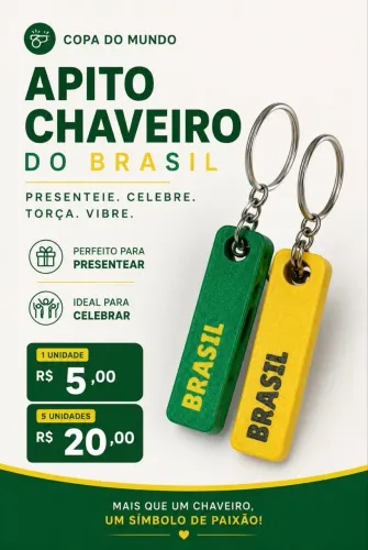 Chaveiro Apito Brasil